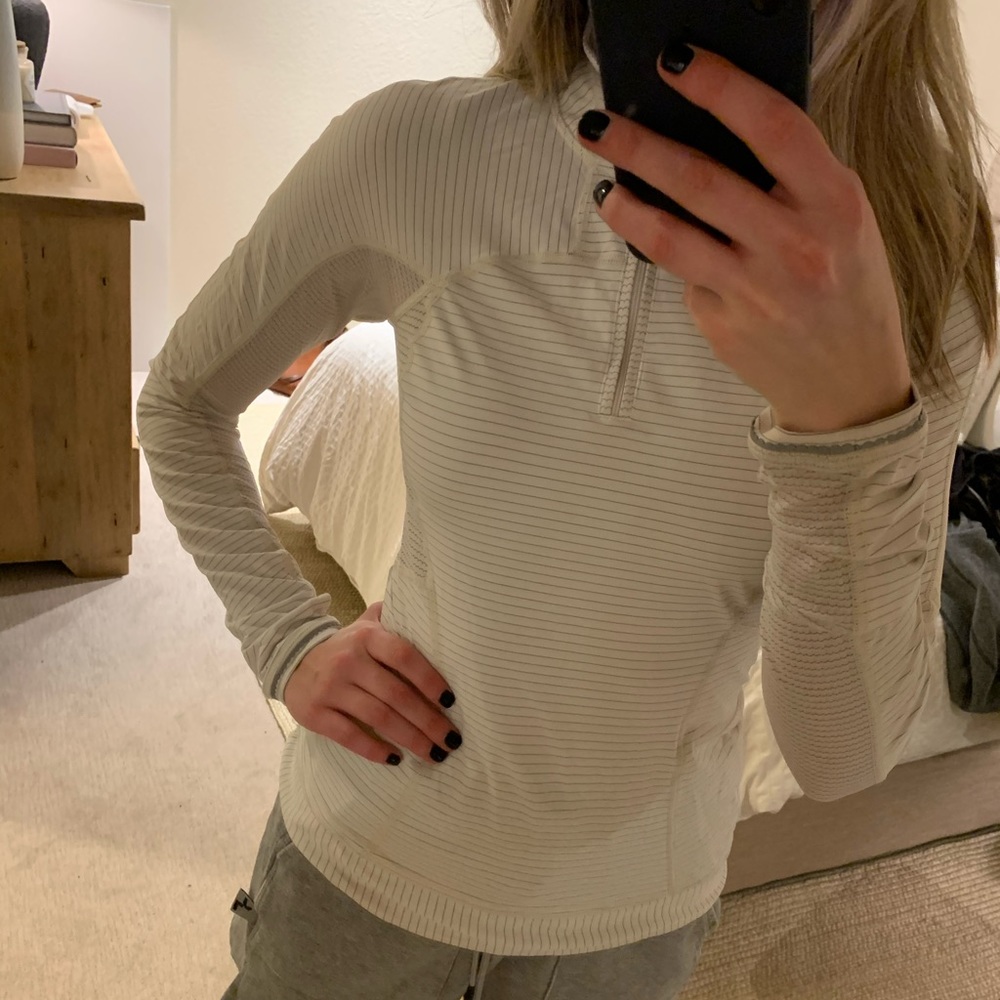 Lululemon cream quarter zip